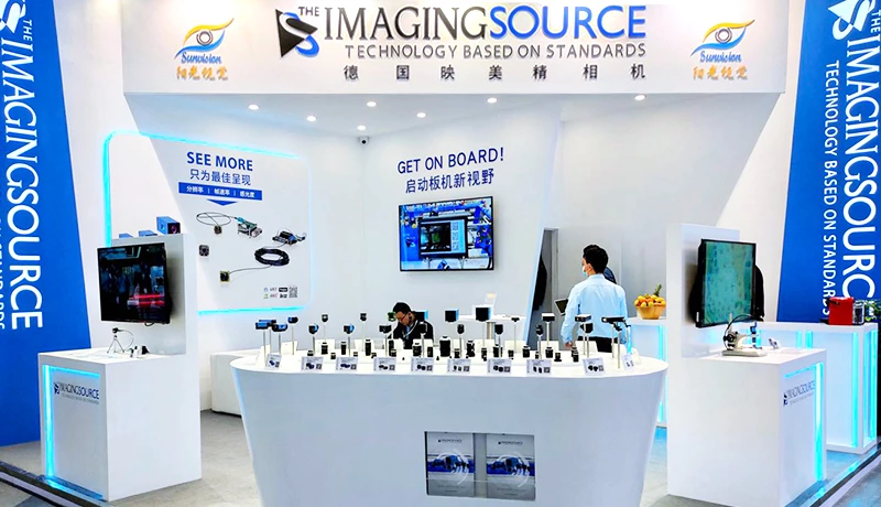 2021中国国际机器视觉上海展,The Imaging Source 映美精相机 于主展桌完整呈现重点相机全系列。