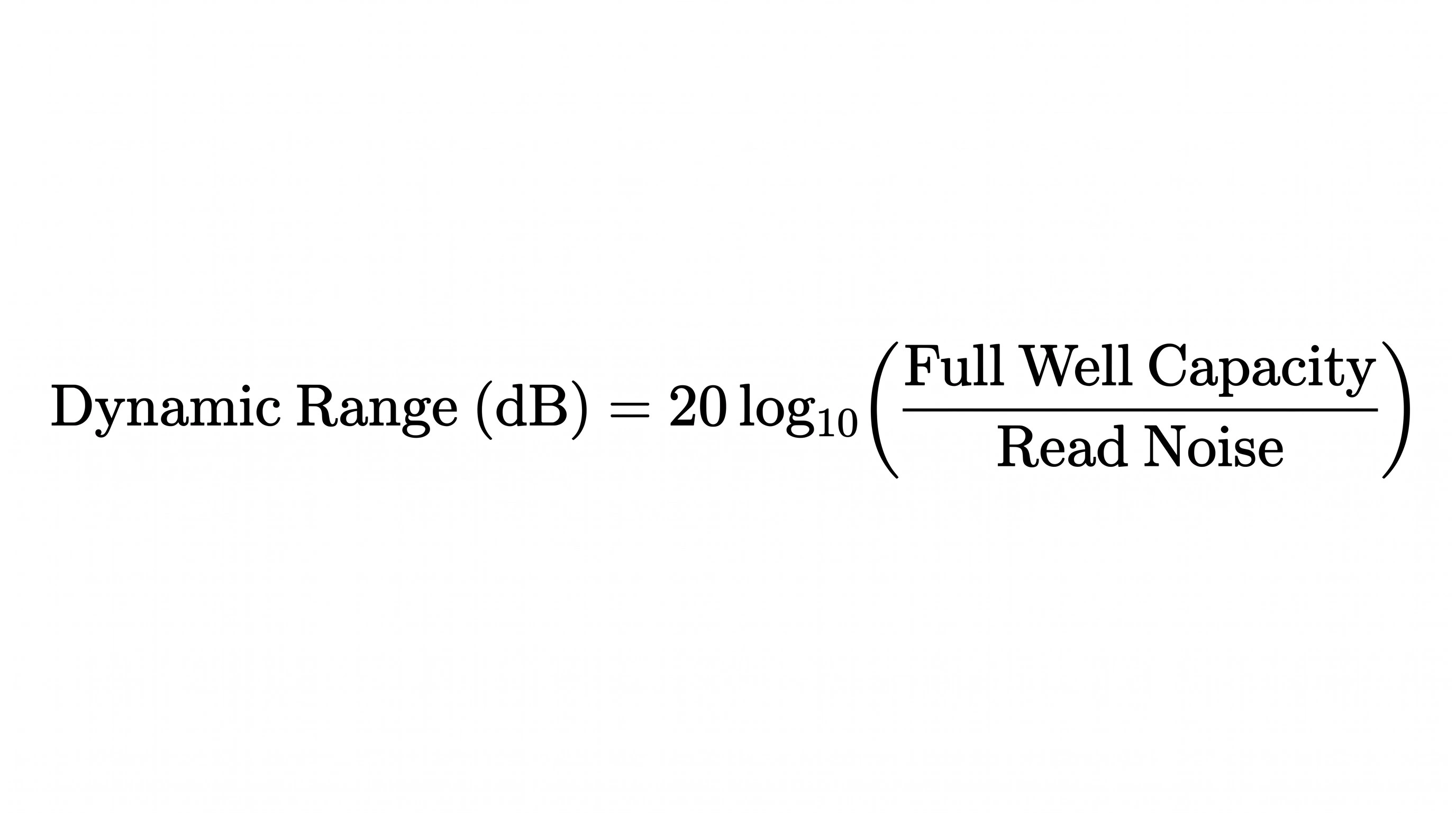 Sensor Iso Formula Dynamic Range in Machine Vision Sensors - Glossary