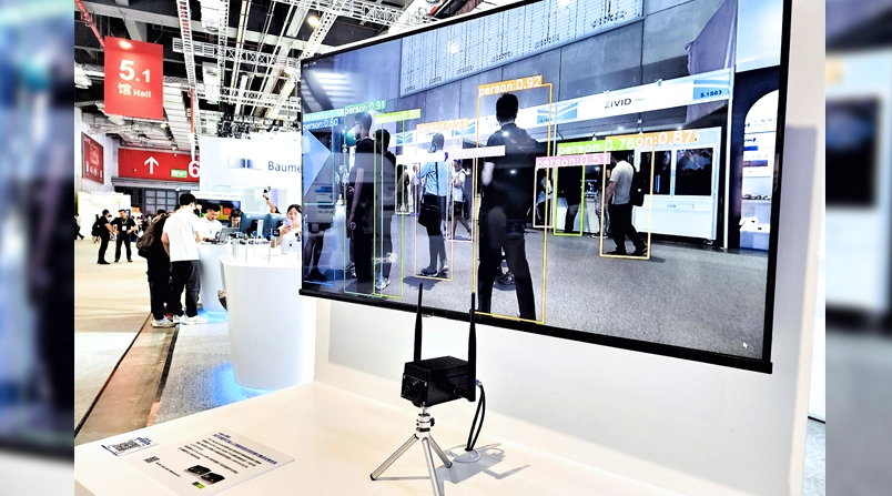 Edge 相机与NVIDIA Jetson Xavier NX SoM执行实时物体检测。
