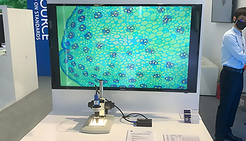 The Imaging Source microscopy camera live demo at VISION China Shanghai 2021