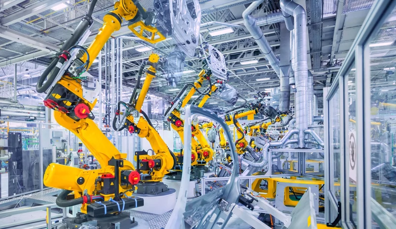 Robotic arms complete tasks which are too dangerous, repetitive or precise for humans.